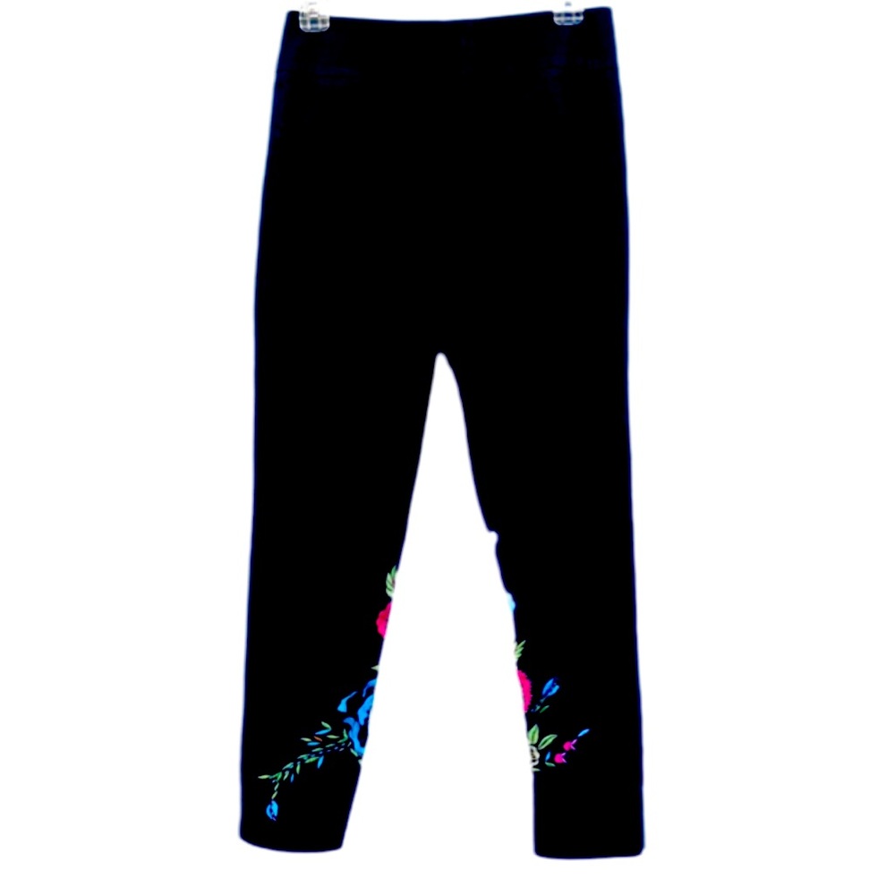 Cache Size 2 Black Embroidered Pants Y2K Hip Vintage 90’s - Picture 4 of 11